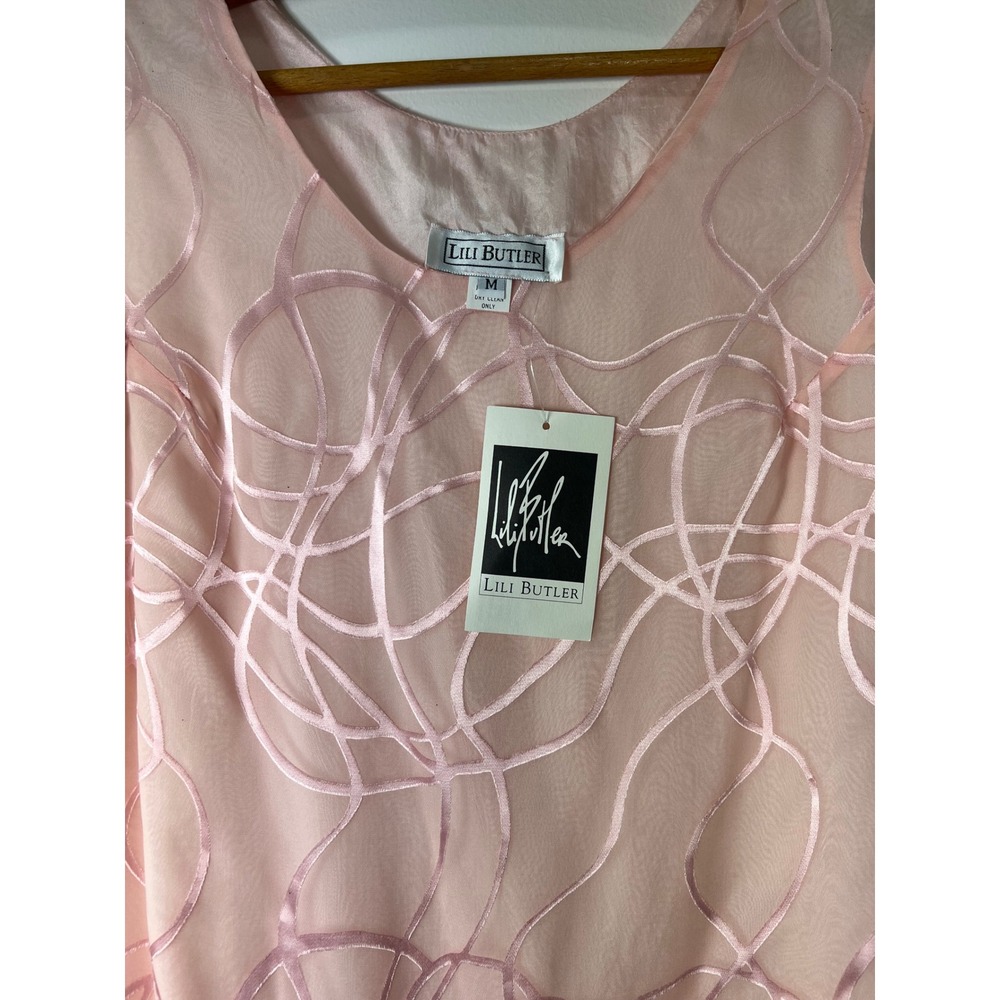 Lili Butler Silk Sleeveless Sheer Pullover Blouse NWT Size M - Picture 2 of 6